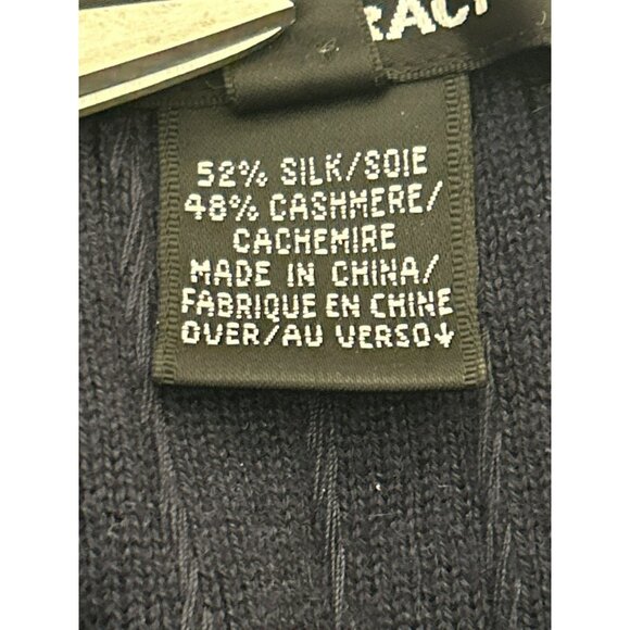 Ellen Tracy Womens Black Silk Cashmere Blend Beaded Tank Top Medium Quiet Luxury - Picture 7 of 7